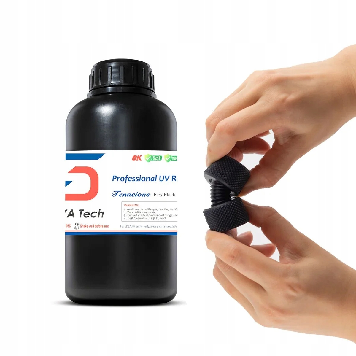 Živica pre 3D tlačiareň Siraya Tenacious Flex čierna 1 kg