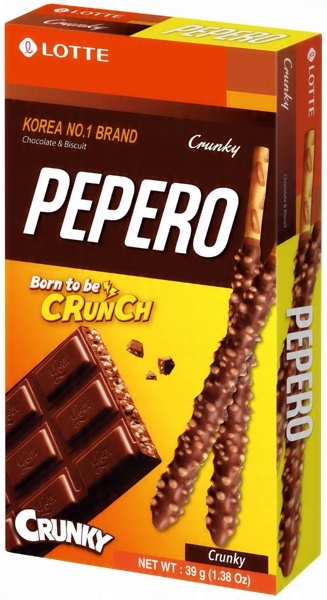 

Pepero Crunky z chrupiącą czekoladą 39g Lotte