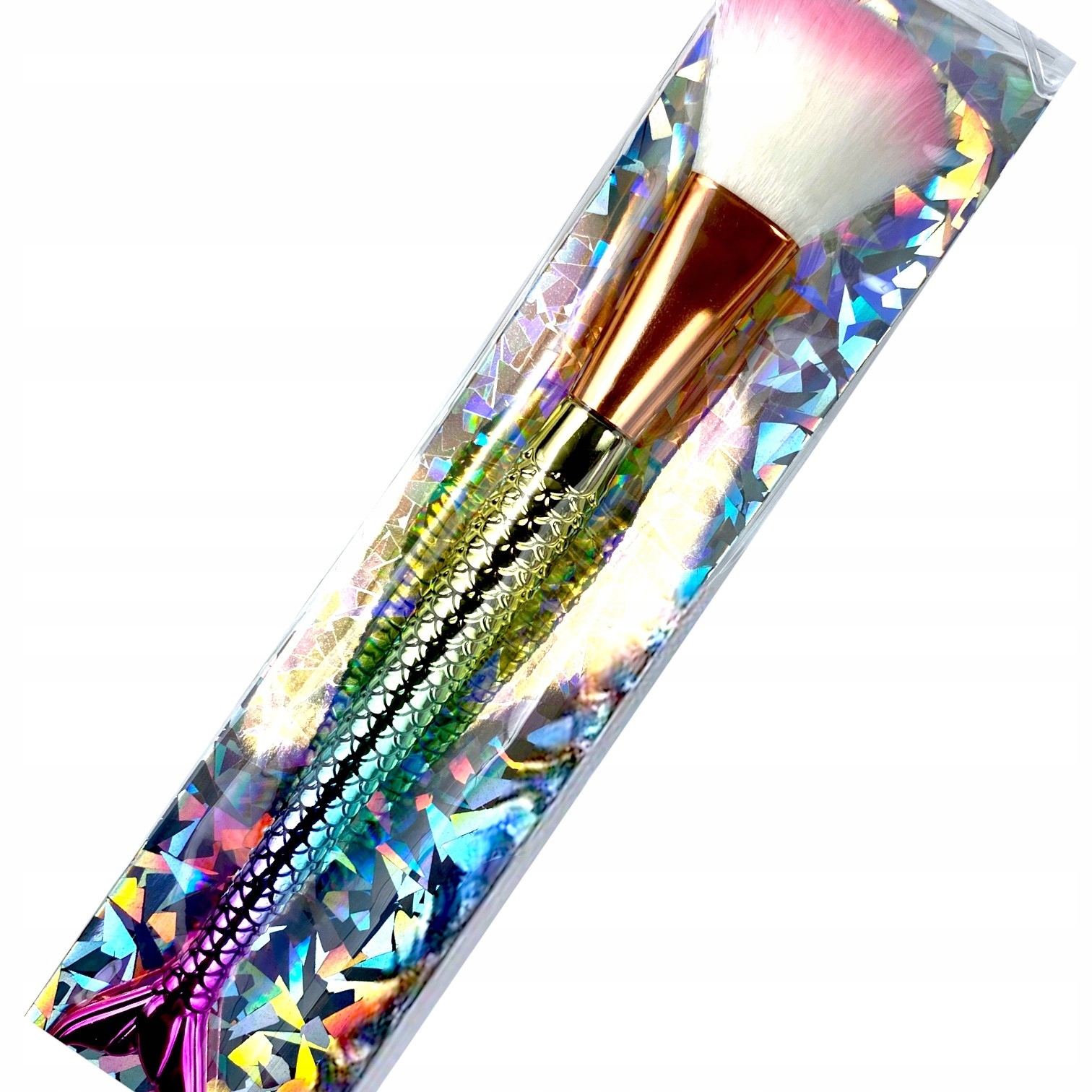 PĘDZEL do makijażu PUDRU różu OGON SYRENY MAKEUP Marka del-sol