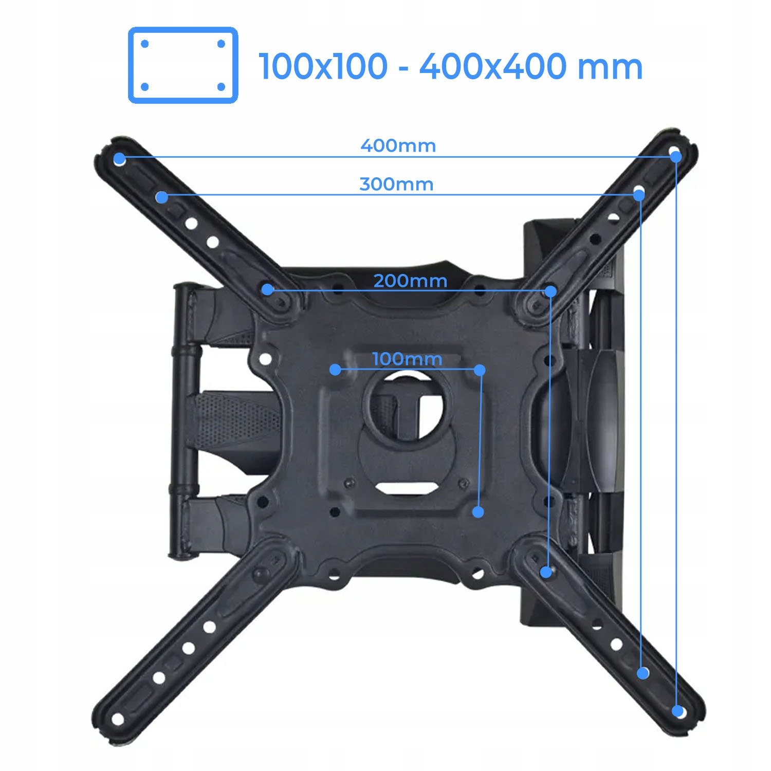 Uniwersalny Mocny Obrotowy Uchwyt Wieszak TV Telewizora Monitora 32-55 VESA Model PWHP007
