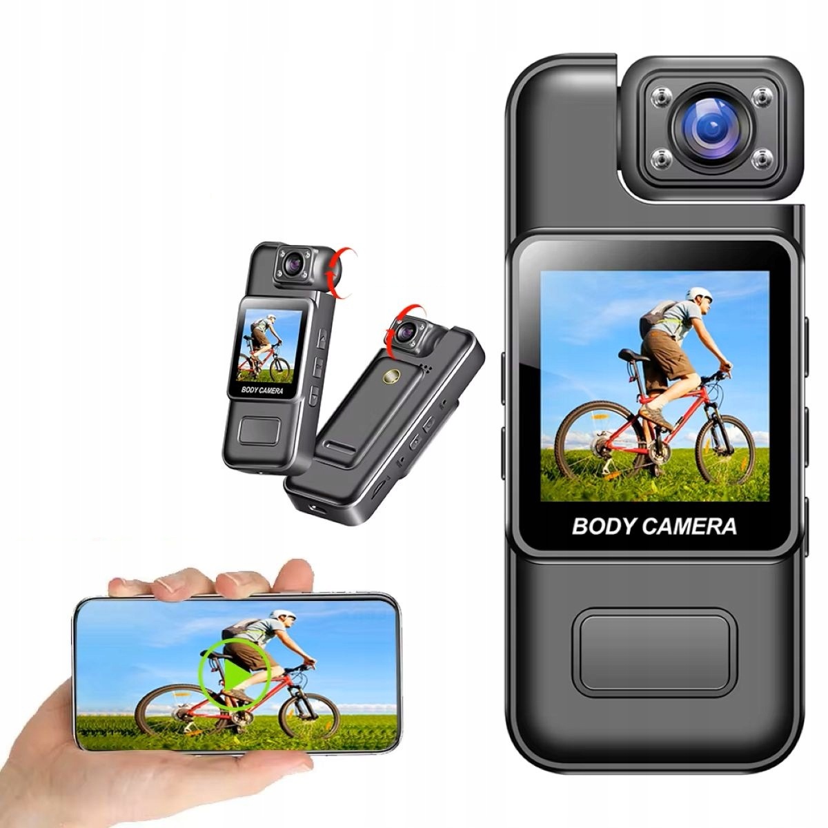 Kamera Mini Wideorejestrator Wifi 4K Uhd Detekcja Ruchu Noktowizor-lcd