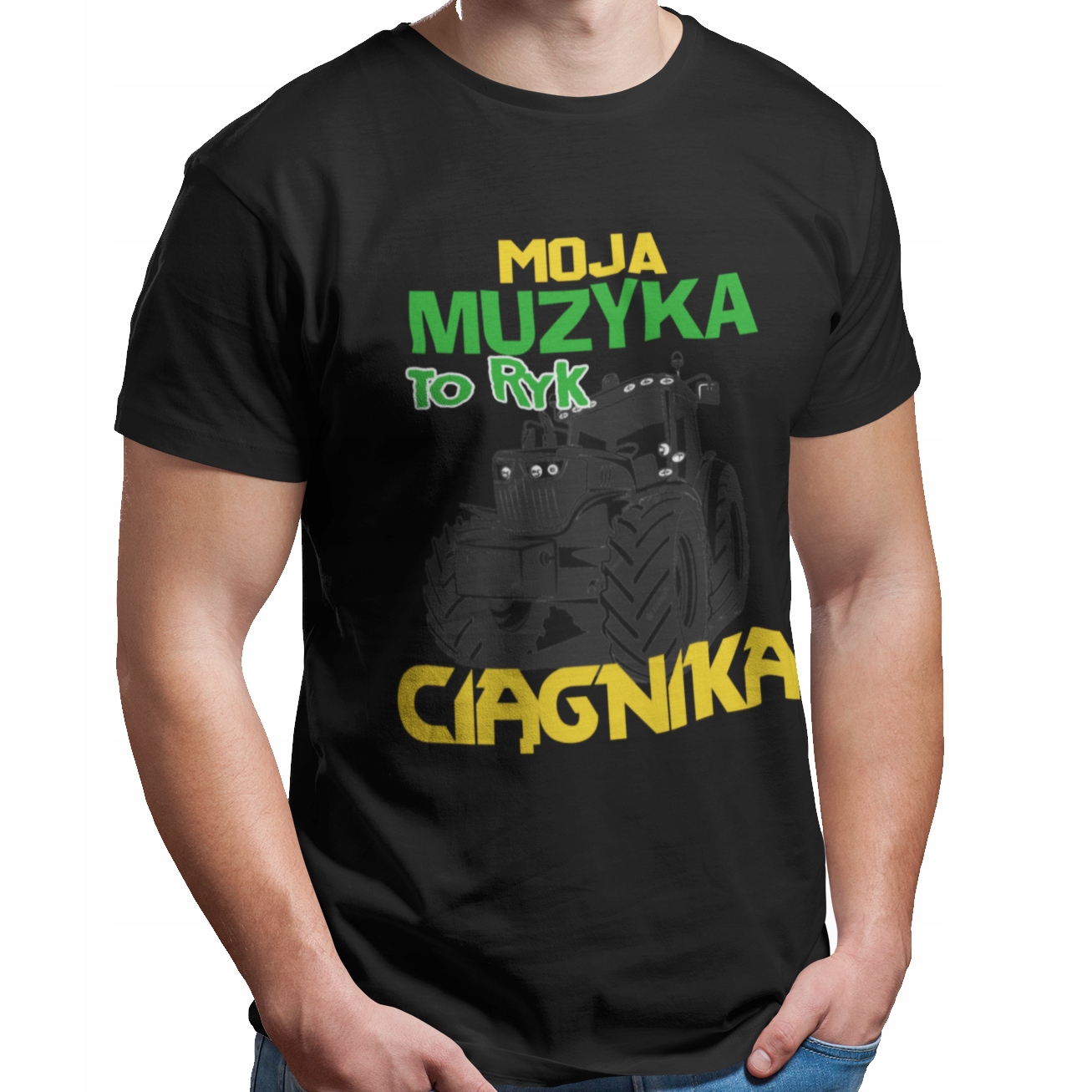 

Koszulka Męska Moja Muzyka To Ryk Ciągnika