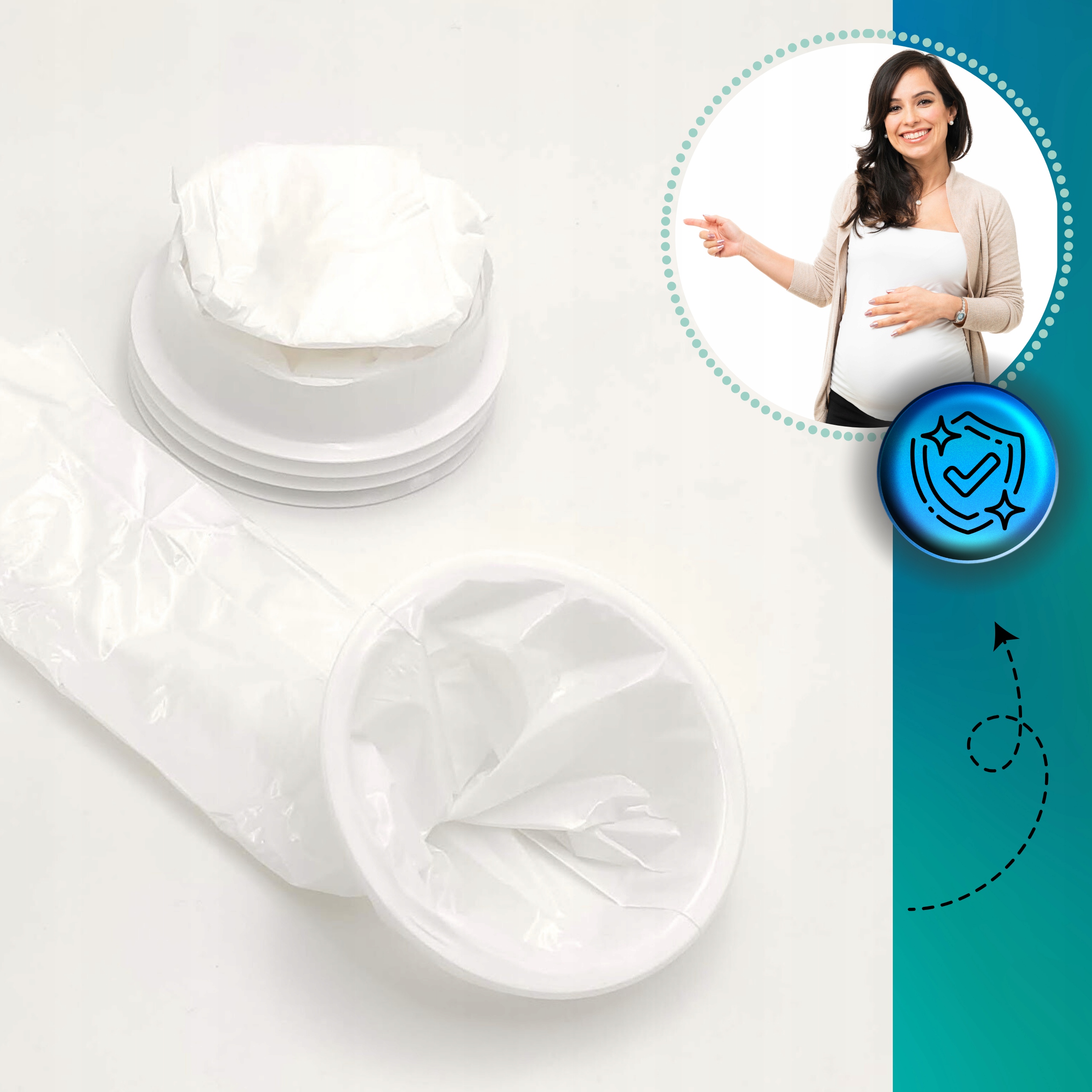 Woreczki na Wymioty dla Kobiet w Ciąży Jednorazowe Torby na wymiociny x10 Marka AG