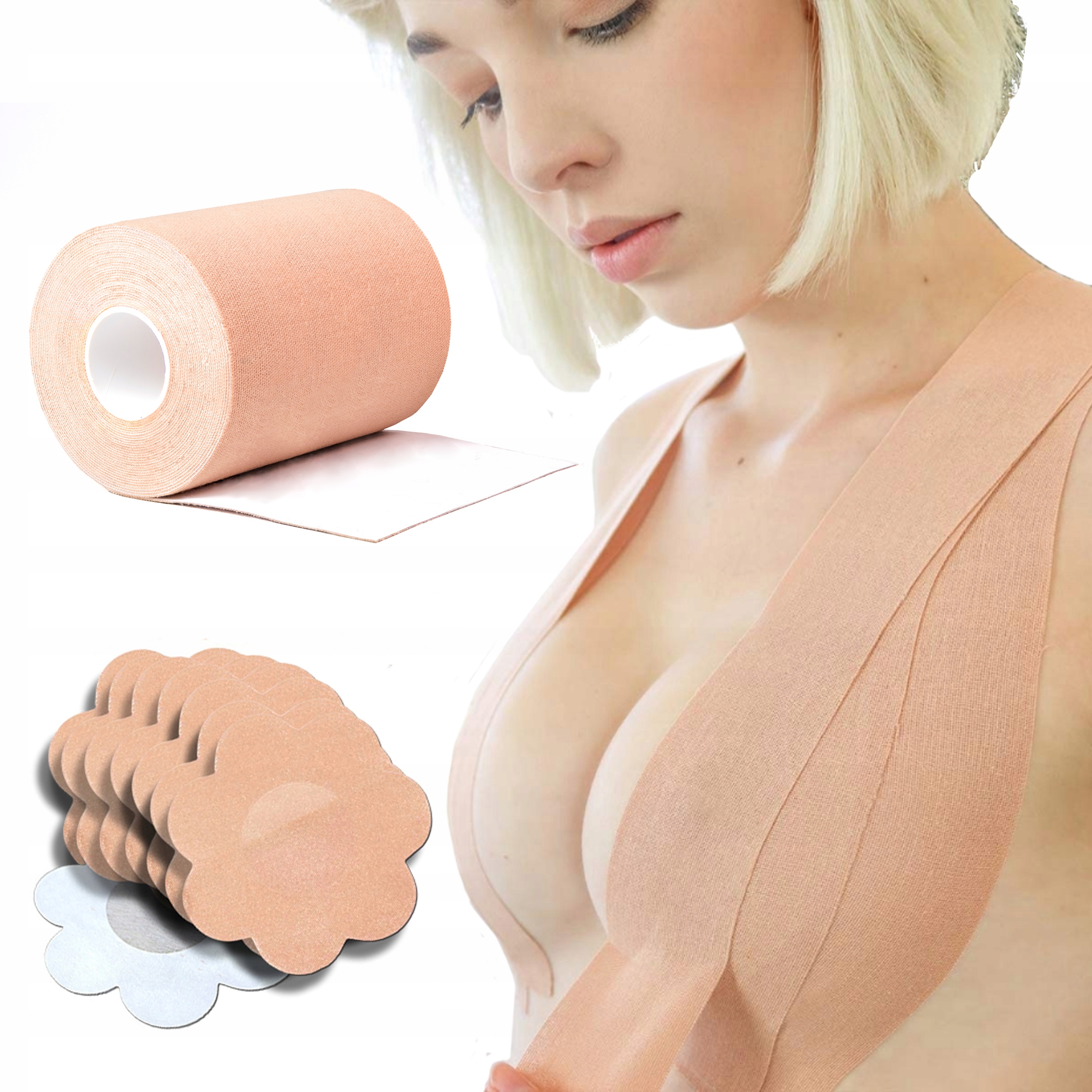ORYGINALNA MODELUJĄCA TAŚMA DO BIUSTU TAŚMA DO PIERSI 7,5 CM TAPING PIERSI