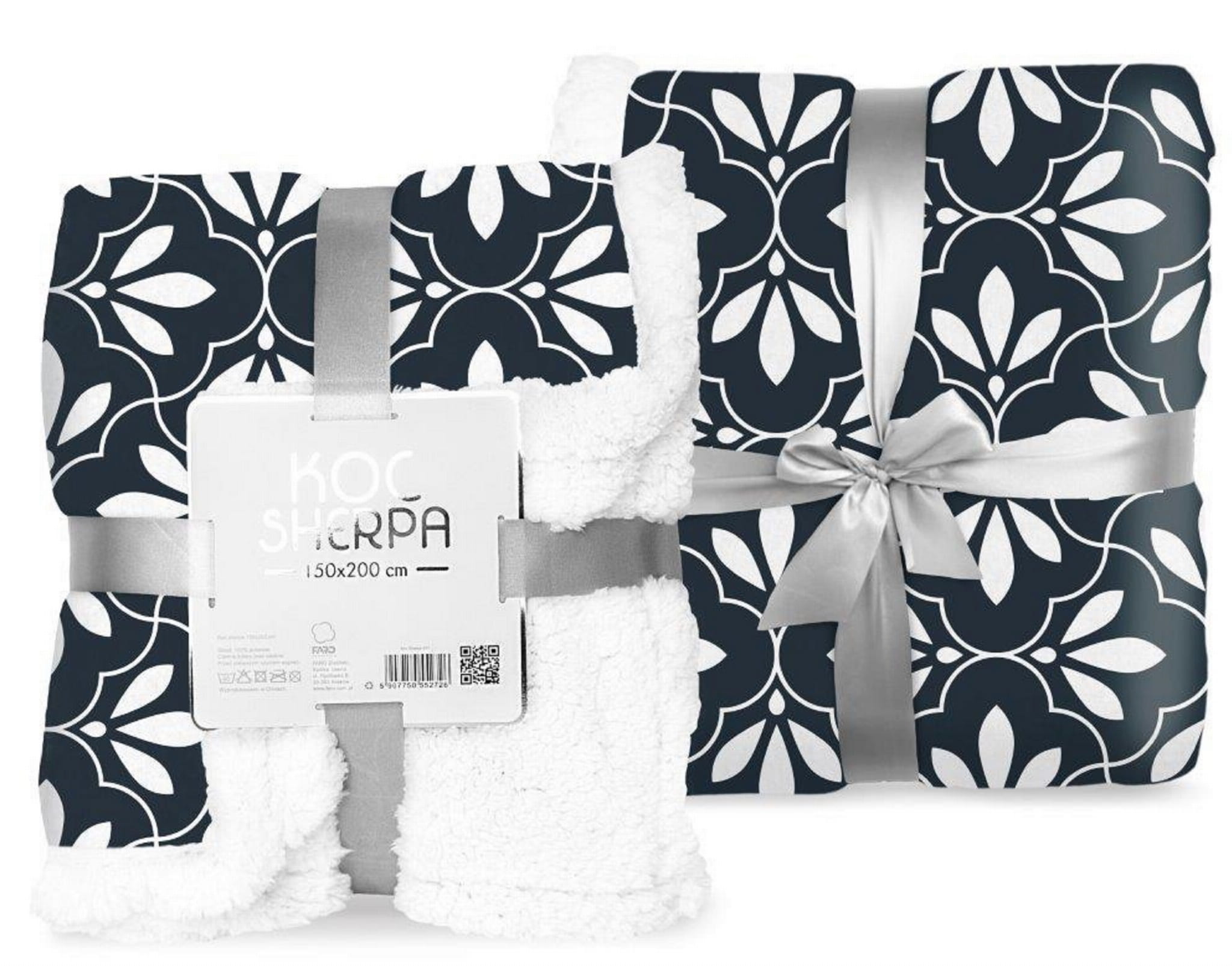 Deka sherpa 150 x 200 cm Krásný, teplý, tlustý, ozdobný, oboustranný medvídek