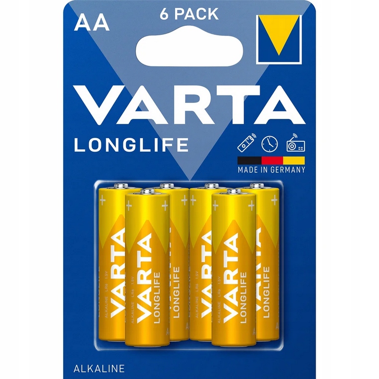 

Baterie Alkaliczne Varta Longlife LR6 Aa 6 Szt.