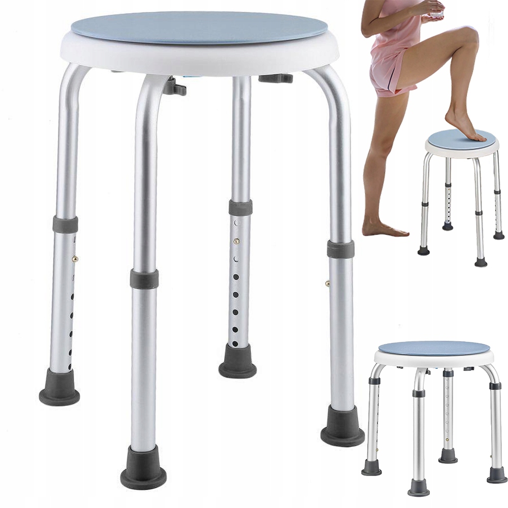 Koupací Stolička Nastavitelná, Otočná, Hliníková, Protiskluzová, Pro Dospělé