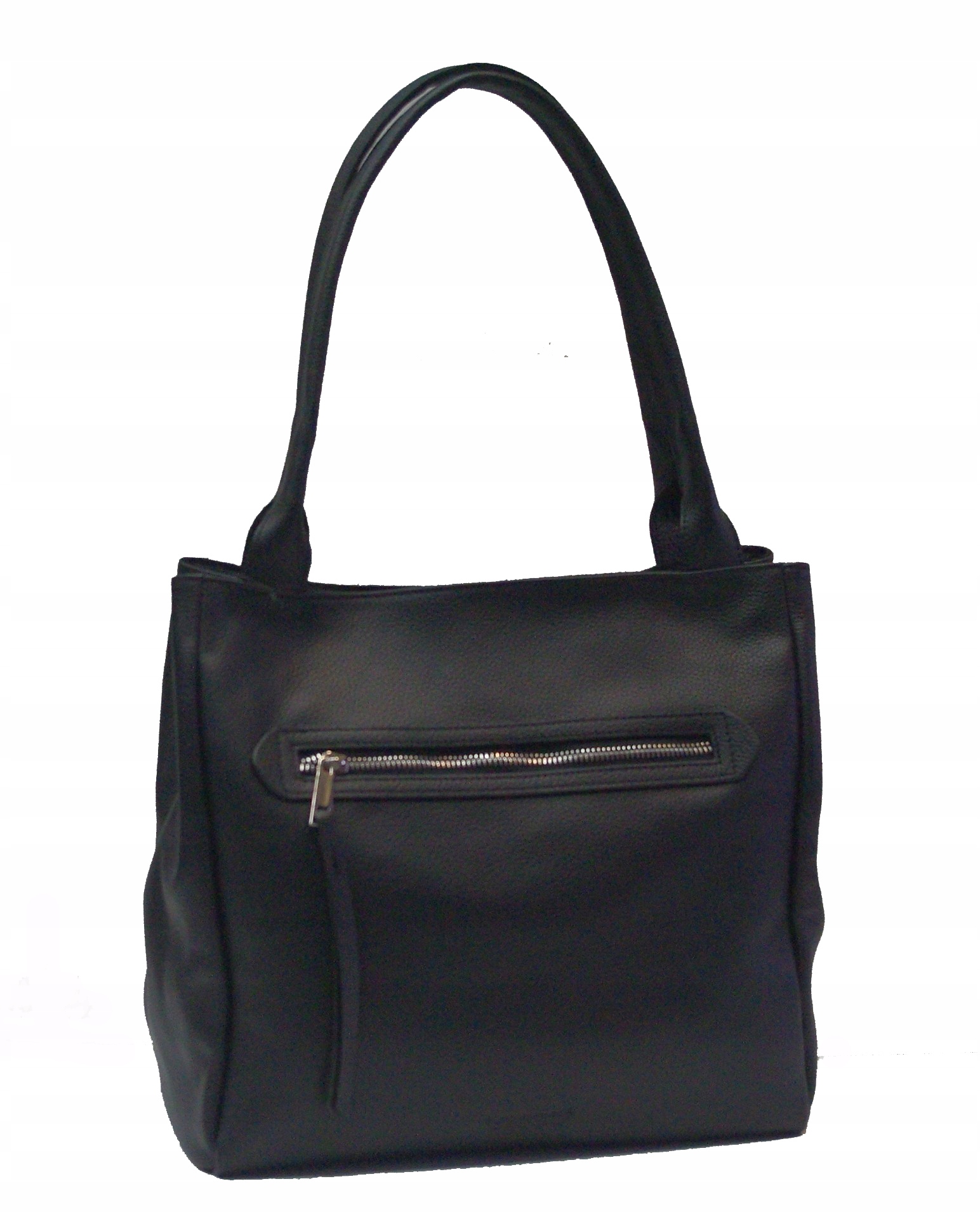 Verso dámská shopper kabelka z přírodní kůže, černá