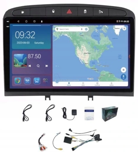 Rádio Navigácia Gps Peugeot 308 408 Wifi Carplay Usb 4GB 64GB