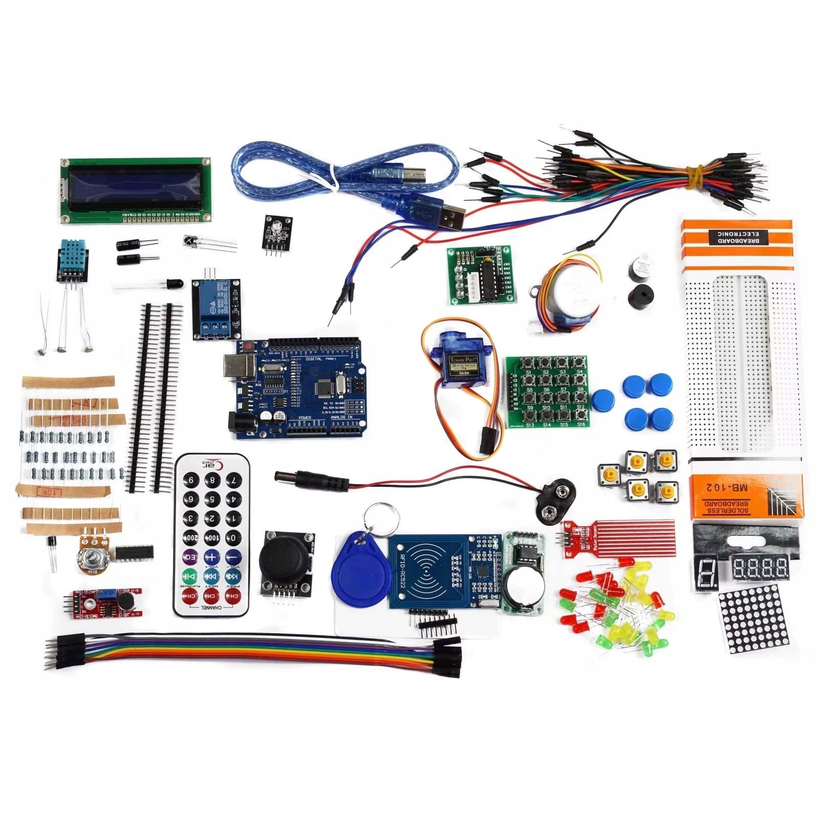 Zestaw XXL do nauki programowania zgodny z Arduino Uno w pudełku