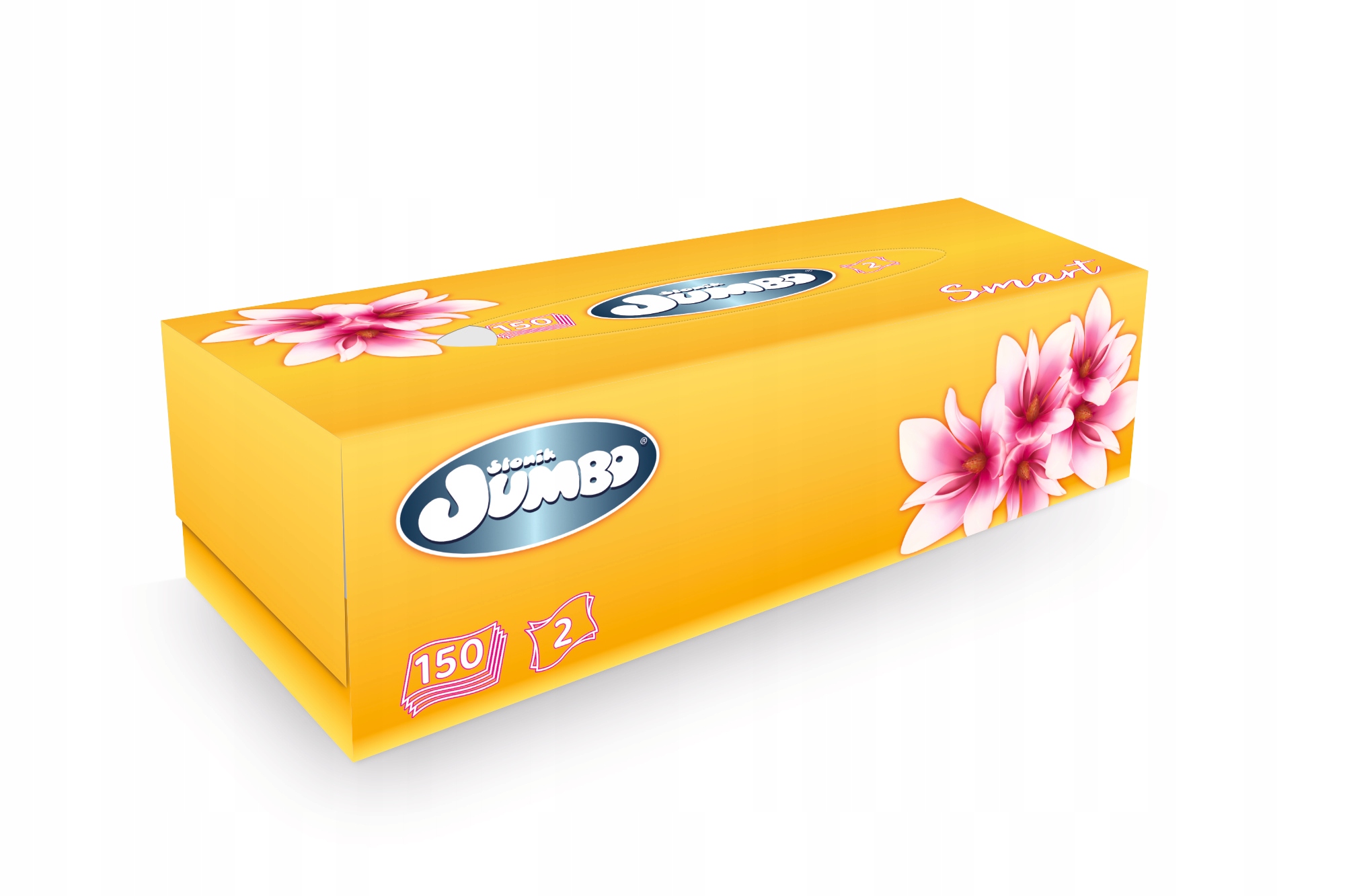 Chusteczki Higieniczne Jumbo Wyciągane w Pudełku Miękkie 2W 150 szt