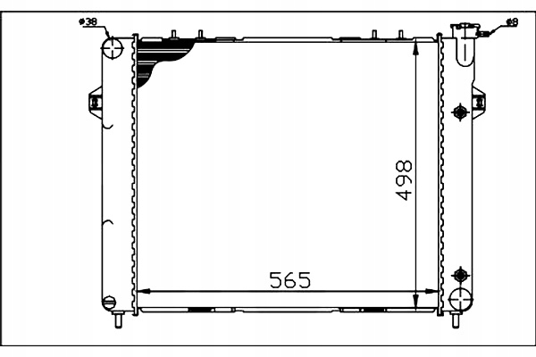 CHŁODNICA WODY JEEP GRAND CHEROKEE 93-98 ABAKUS Producent części Abakus