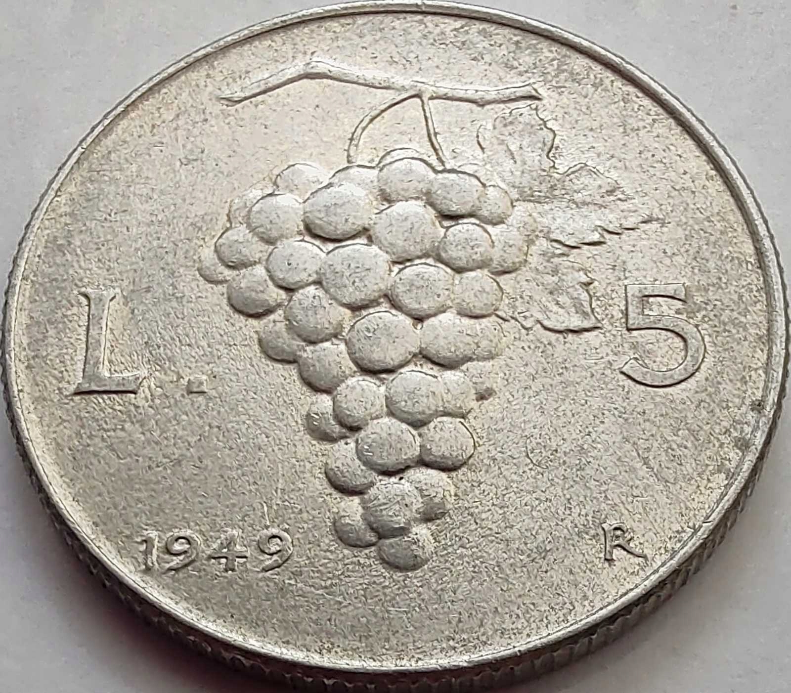 2698 - Włochy 5 lirów, 1949