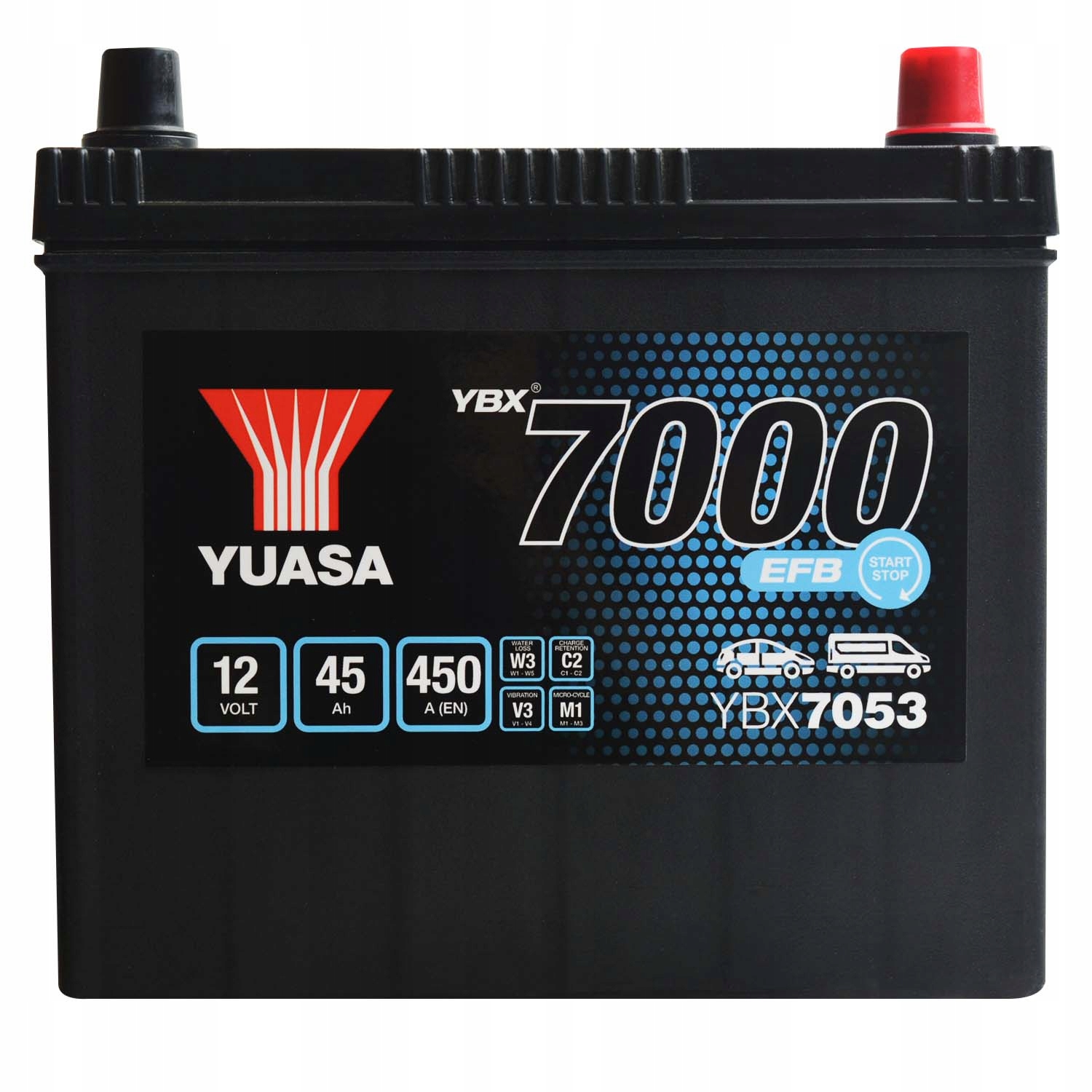 YUASA YBX7053 12V 45AH 450A СТАРТ-СТОП EFB 7053