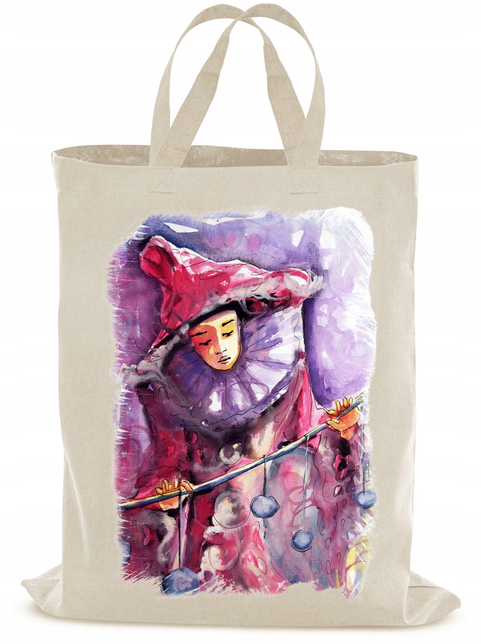 

Torba Ecru 38x51 cm Akwarela Postać Grzyb Zakupowa