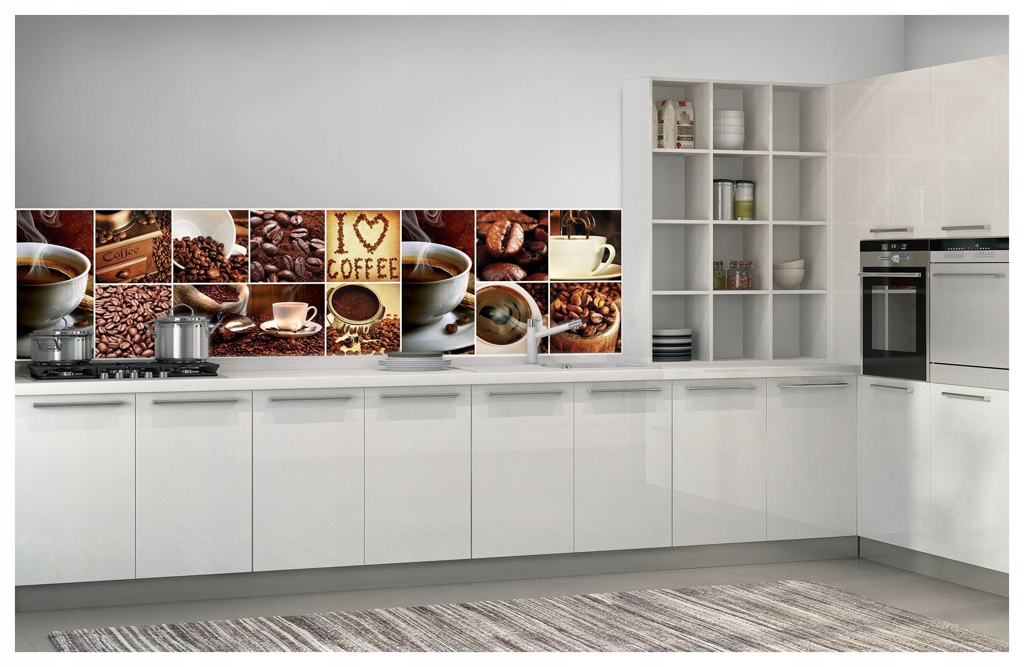 Vliesová fototapeta Káva Zrnka šálku Mlýnek Aroma 250x60 lepidlo