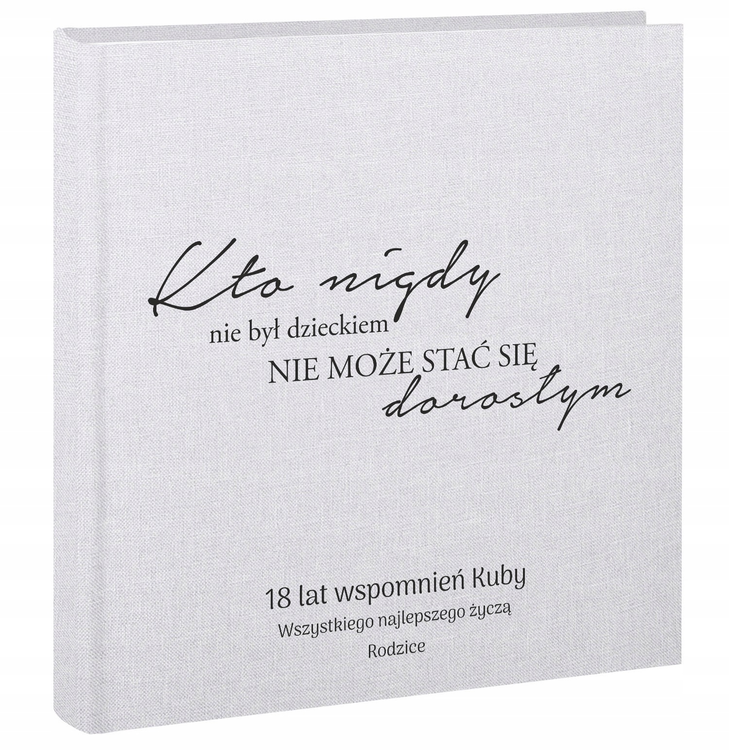Lniany album zdjęcia Personalizowany 18 urodziny Osiemnastka
