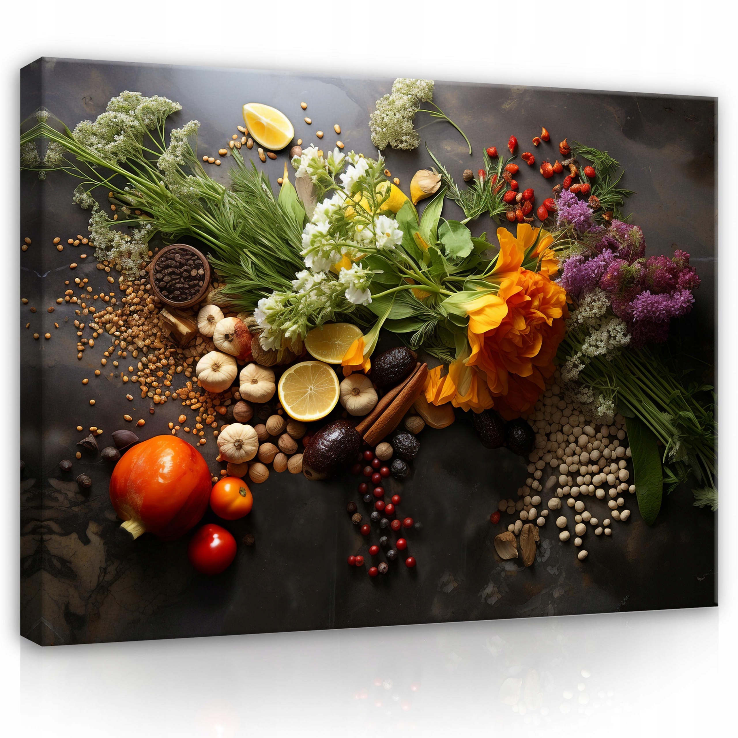 Obraz do kuchyně Koření Bylinky Kuchyňský na plátno Stěna Velký 120x80