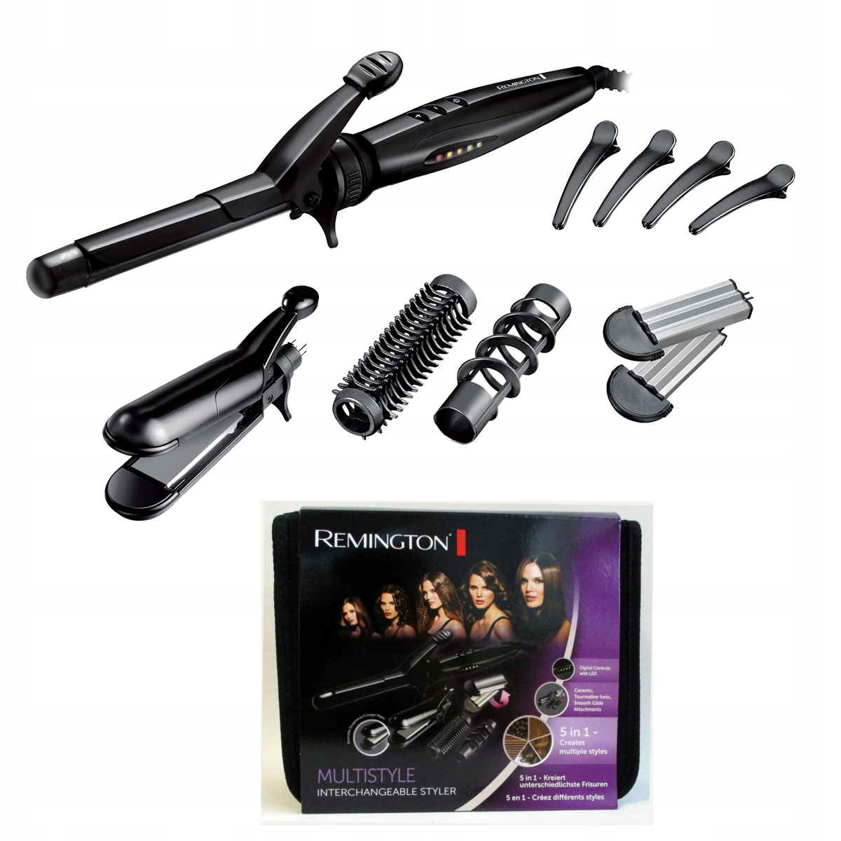 Zestaw do stylizacji Remington S8670 dodatkowe końcówki 4 klipsy i etui
