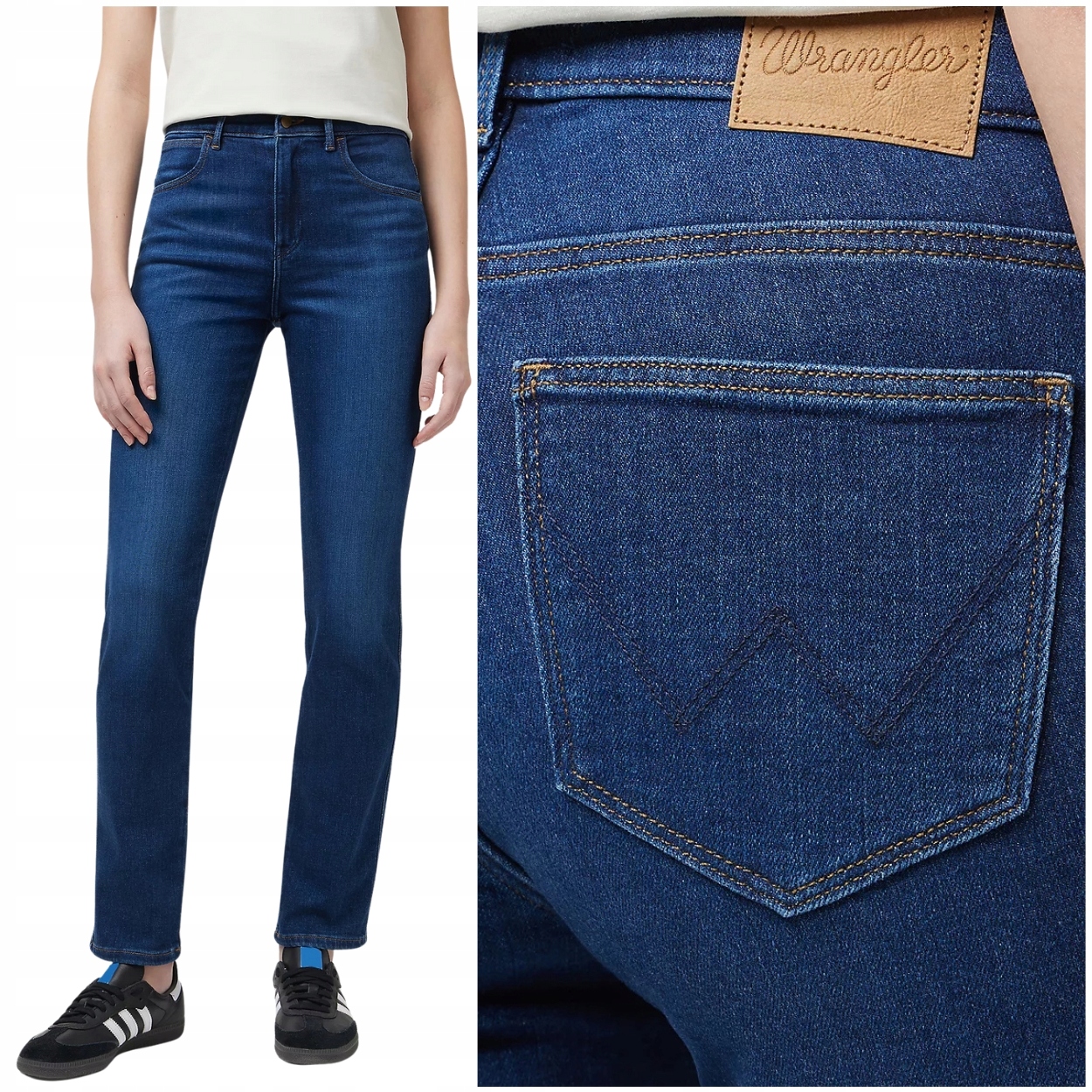 Wrangler Slim Authentic jednoduché vysoké dámské džínové kalhoty W30 L32