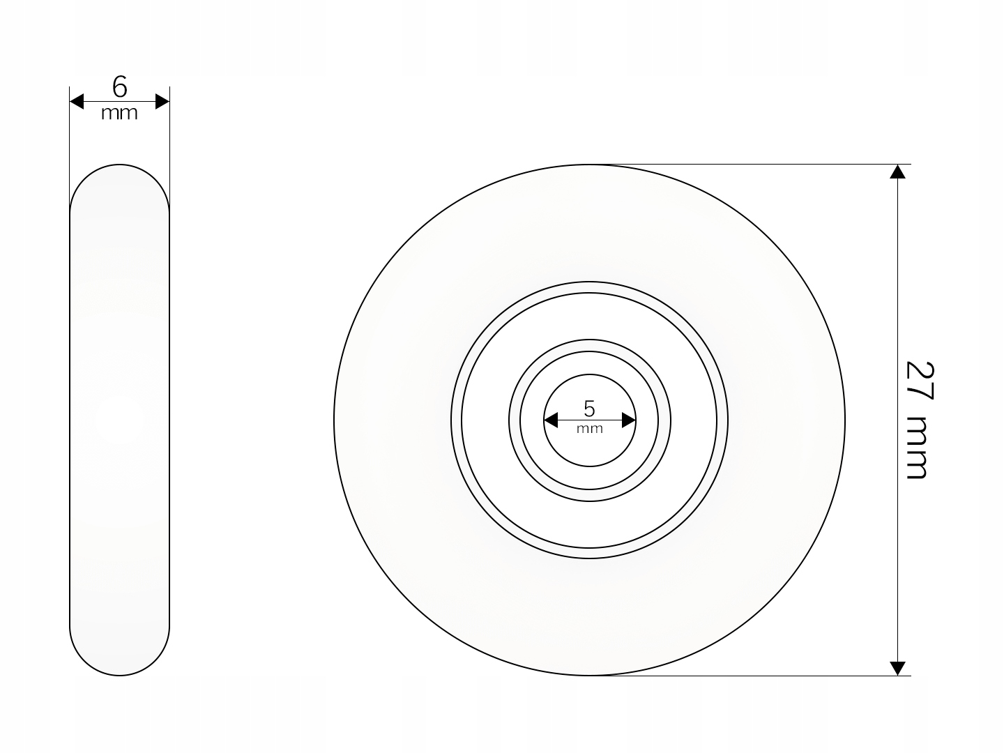 8x KÓŁKA ROLKI DO KABIN PRYSZNICOWYCH ŁOŻYSKA 27mm EAN (GTIN) 5905487764443