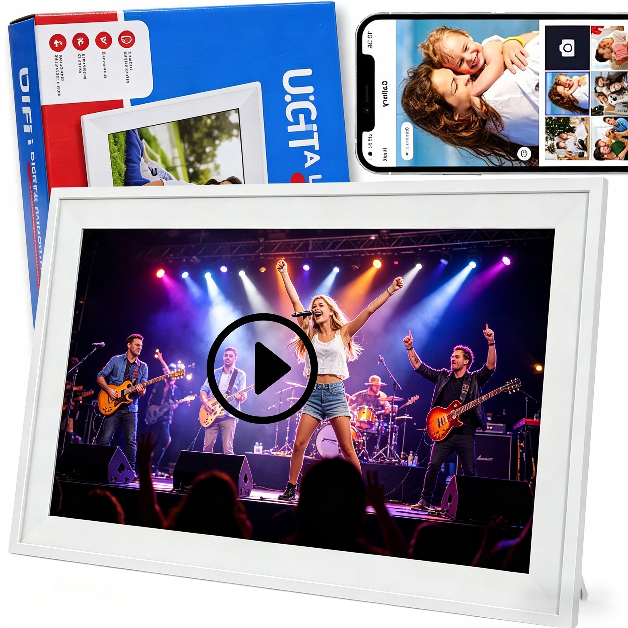 Rámeček Na Fotografie Frameo 15.6" 32GB Fotorámeček Kvalita Panel Vysoká Hd