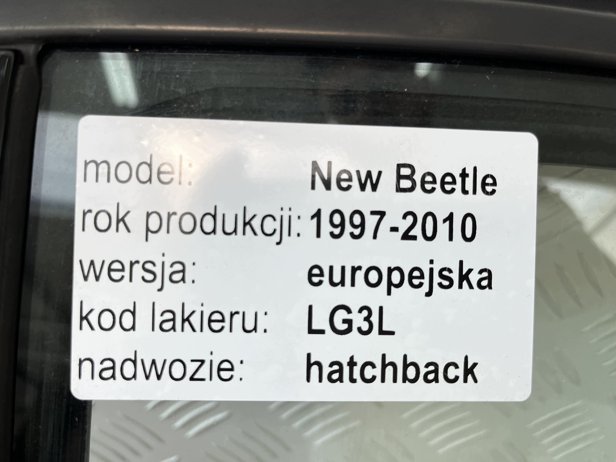 VW NEW BEETLE 1997-2010 1C0 door front right front original LG3L