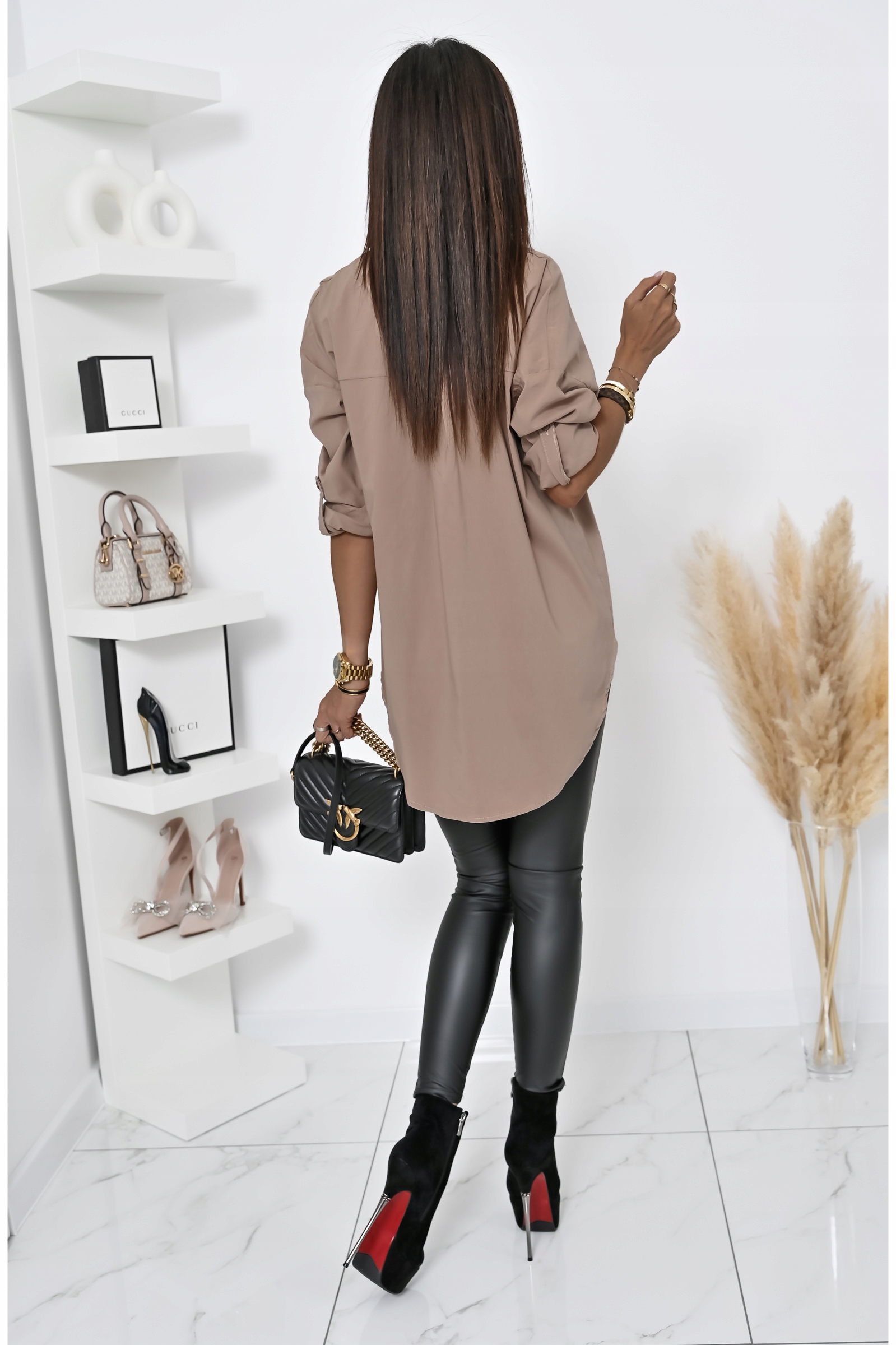 CASUALOWA KOSZULA OVERSIZE EMMELINE! WZ.2 XXL Wzór dominujący bez wzoru