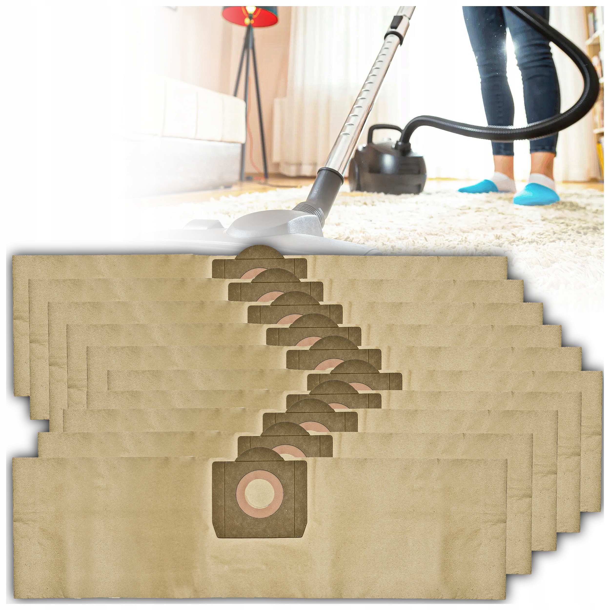 Zestaw 10x Worki Do Odkurzacza Papierowe Karcher WD3 WD3.000 SE4001 SE4002