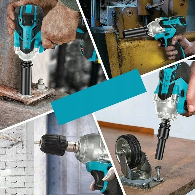 BEZSZCZOTKOWY KLUCZ UDAROWY BEZPRZEWODOWY WKRĘTAK UDAROWY Z ŚWIATŁEM LED Rozmiar trzpienia 1/2''