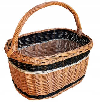 

B.mocny Kosz koszyk na zakupy wiklinowy,GRZYBY