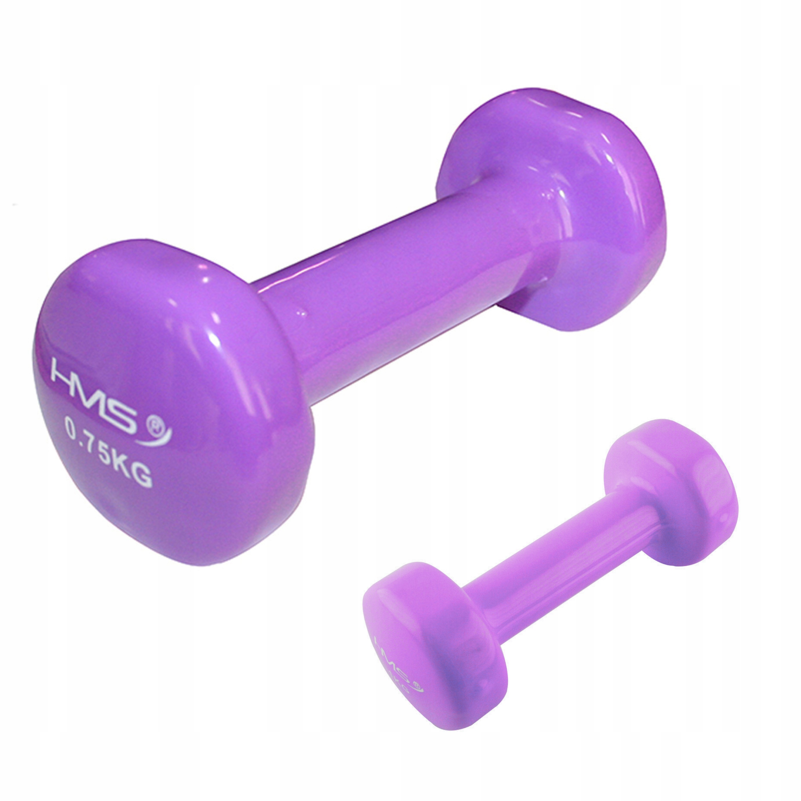 Fioletowy Ciężarek Hms 0.75kg Hantla Winylowa Żeliwna Fitness Rehab