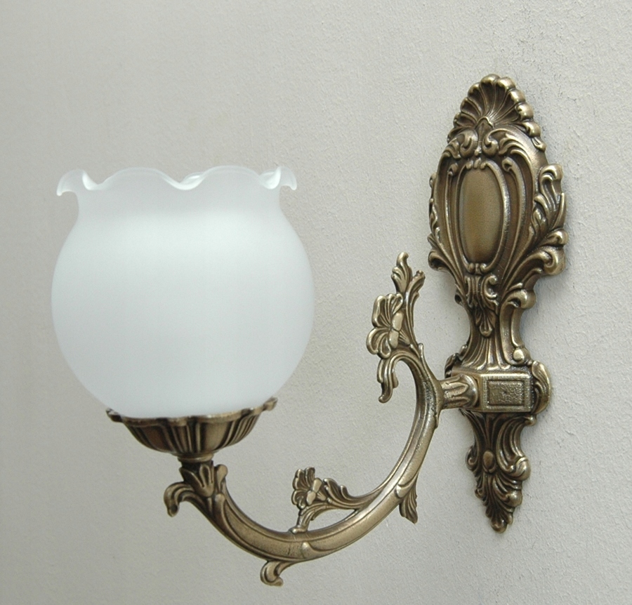Mosadzná nástenná lampa, nástenná lampa z mosadze WKMS/701/1