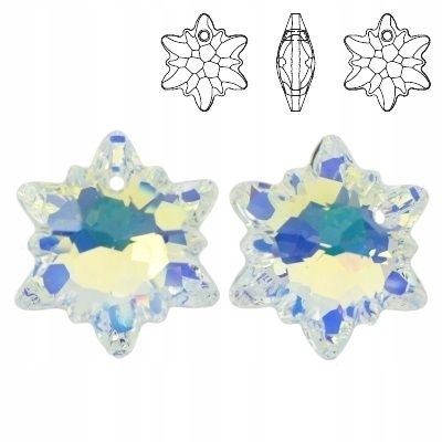 6748 MM 18 Swarovski Edelweiss Crystal Ab