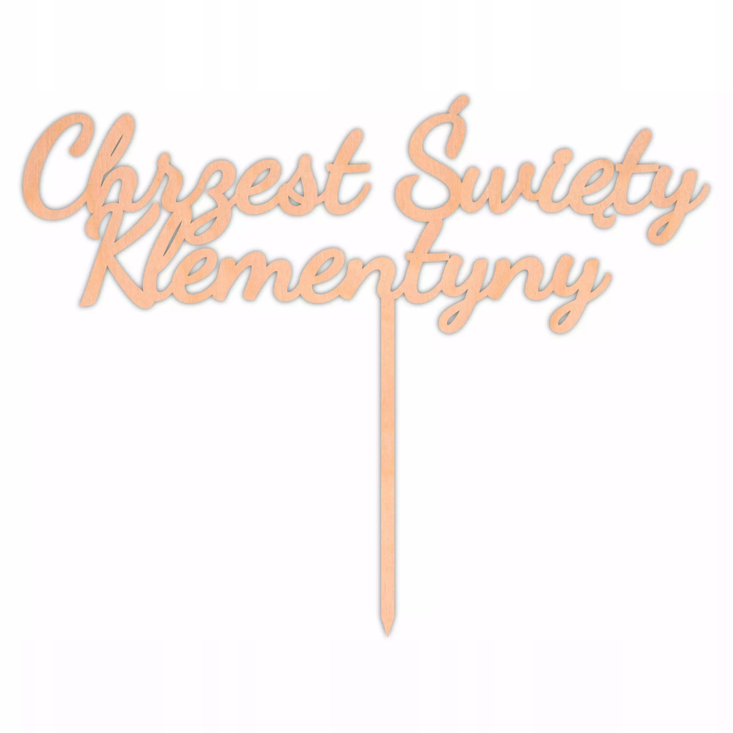 Topper personalizowany Chrzest Święty 20cm