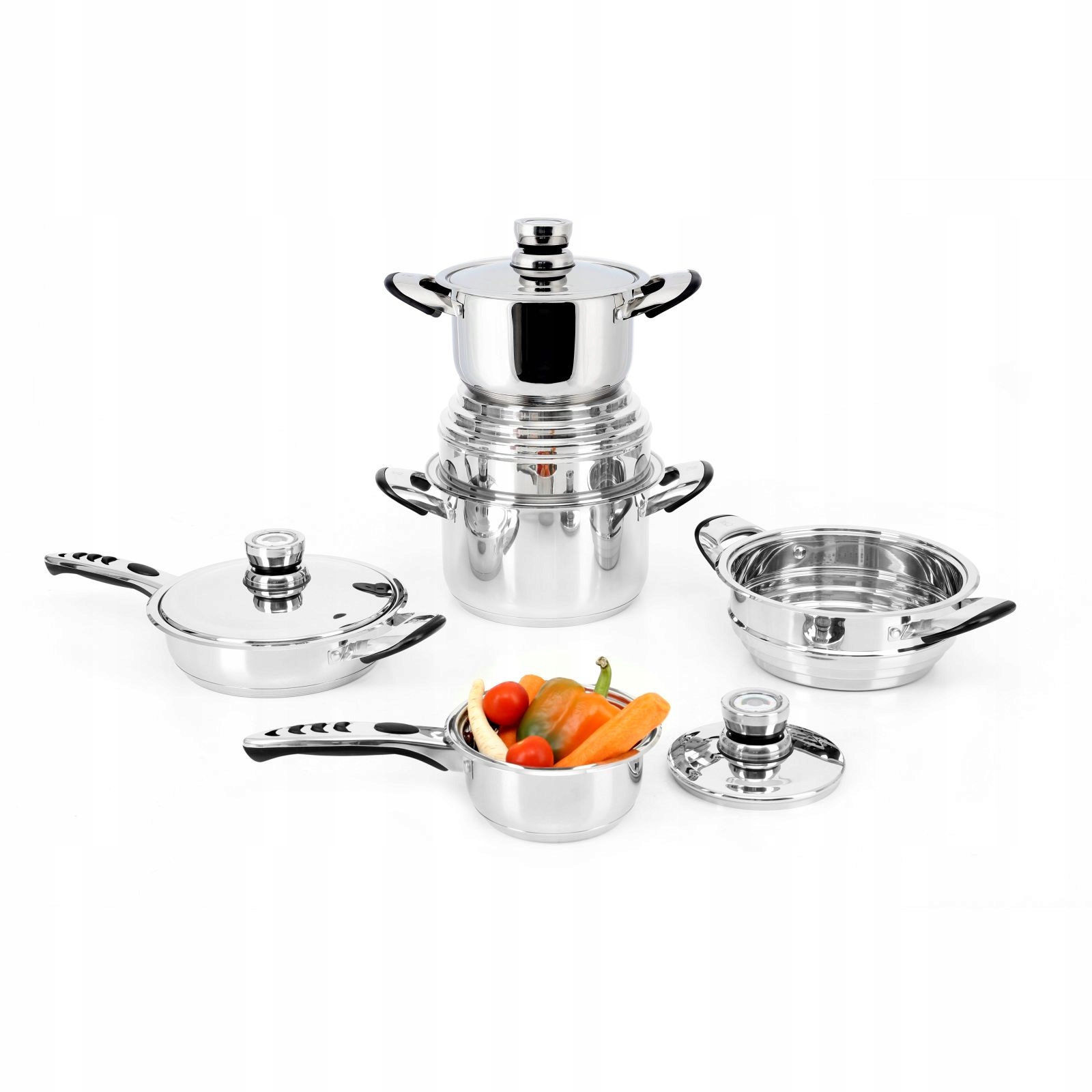 Zestaw garnków Kohersen 12 elementów indukcja