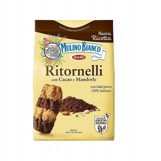 2x Mulino Bianco Ritornelli sušenky s kakaem a mandlemi 700 g
