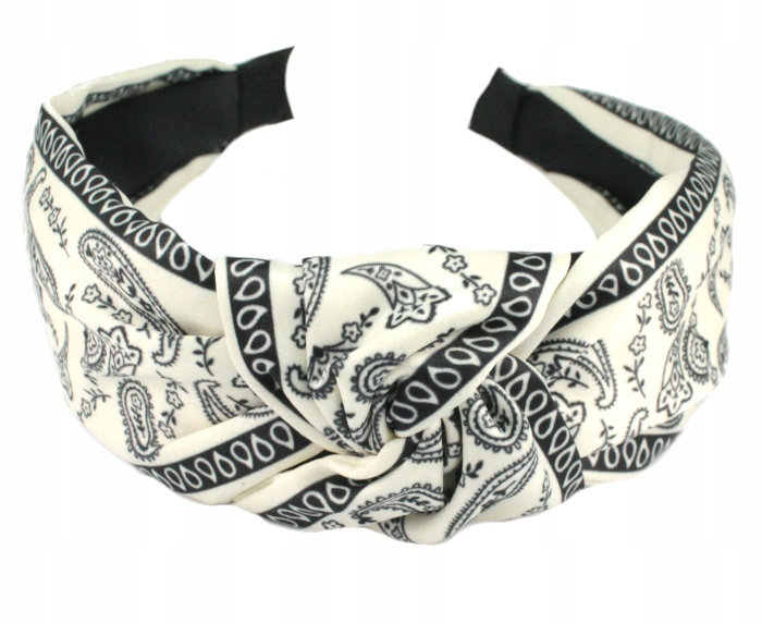 

Opaska Do Włosów Bandana Ecru Jedwab Supeł