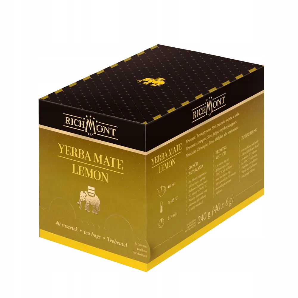 Ziołowa Herbata Yerba Mate Trawa Cytrynowa Richmont Yerba Mate Lemon 40 szt