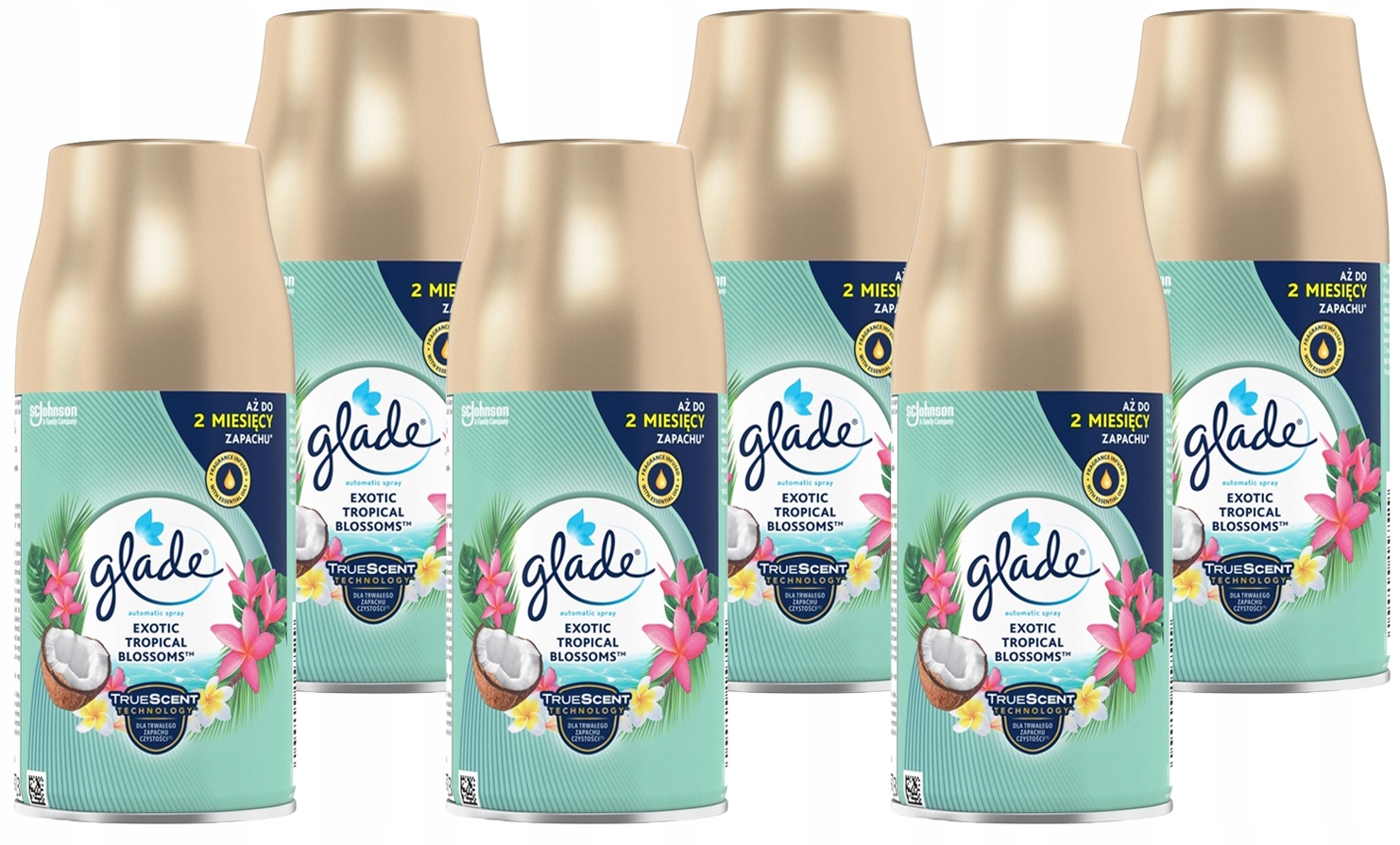 Levně Glade Náhradní náplň do Osvěžovače Exotic Tropical 269 ml x6
