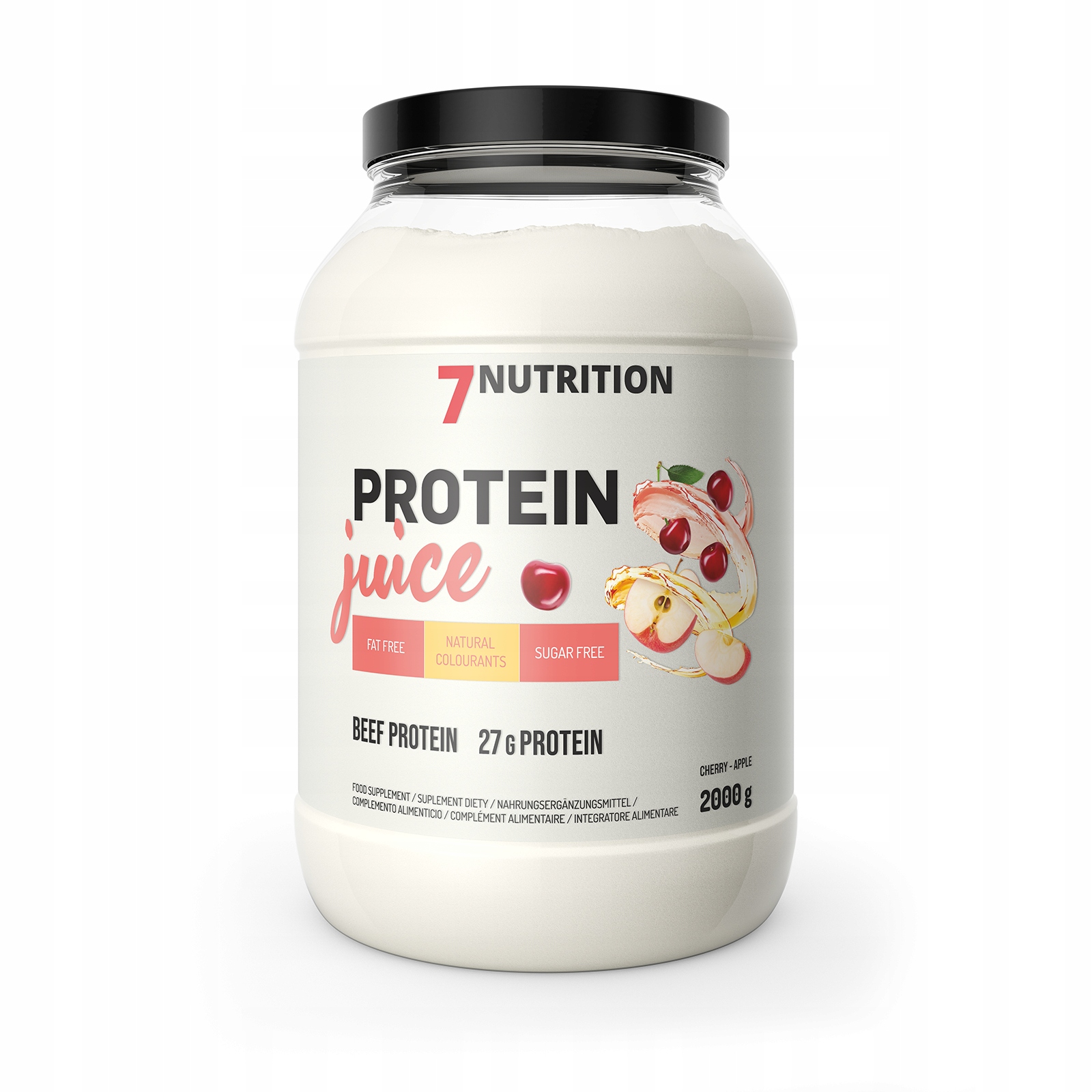 7Nutrition Protein Juice 2000 g hovězí protein, bez laktózy, bez mléka [Příchuť]
