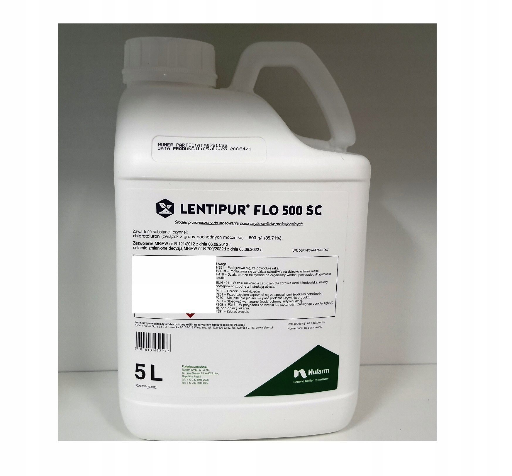 

Lentipur Flo 500SC 5L substancja: chlorotoluron