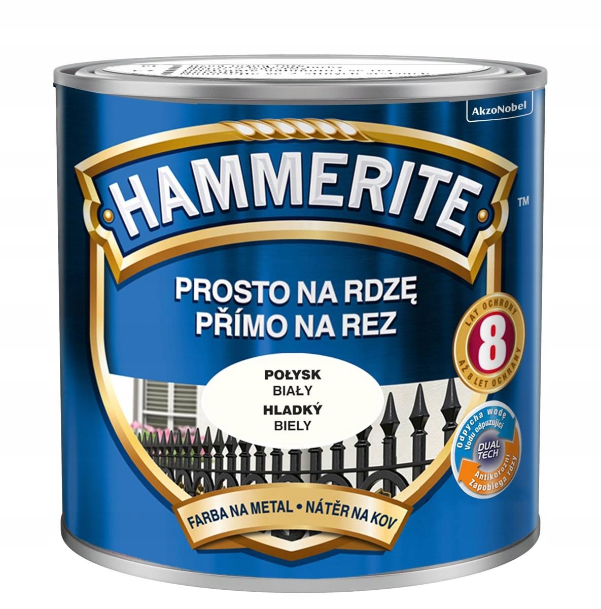 

Hammerite Farba na rdzę 0,25L Biały Połysk