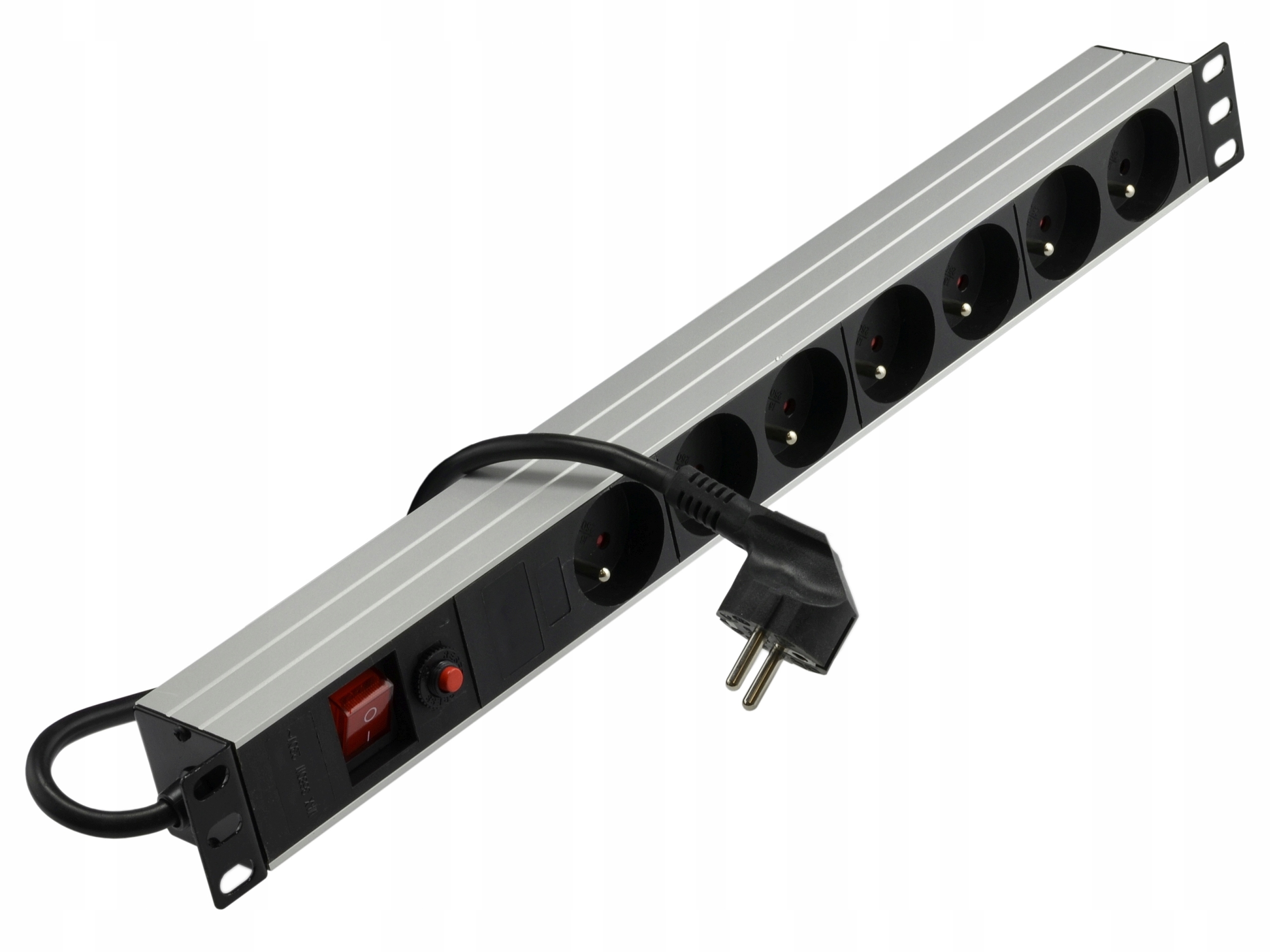 Neku Listwa zasilająca Rack 19'' 7 gn bezpiecznik