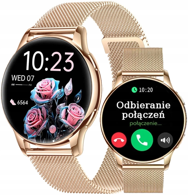 Dámské Chytré Hodinky hodinky s funkcí rozhovorů Polské Menu, Puls