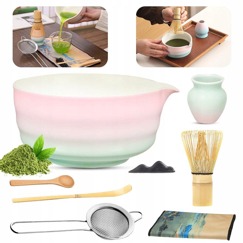 Levně Sada na čaj Matcha, 8-dílná sada metel Matcha, sada Matcha