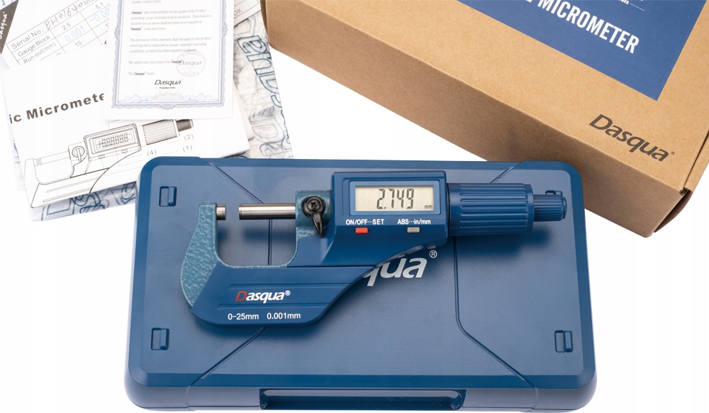 Mikrometr zewnętrzny elektroniczny cyfrowy 25-50mm 0,001mm Dasqua