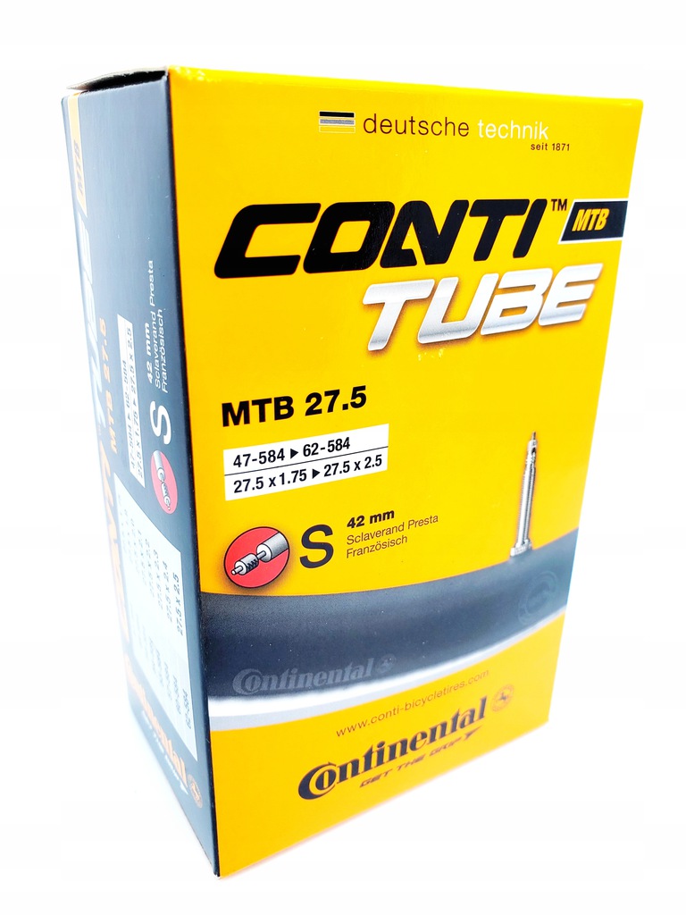 

Dętka Continental Mtb 27,5 x 1,75-2,5 FV42 Presta
