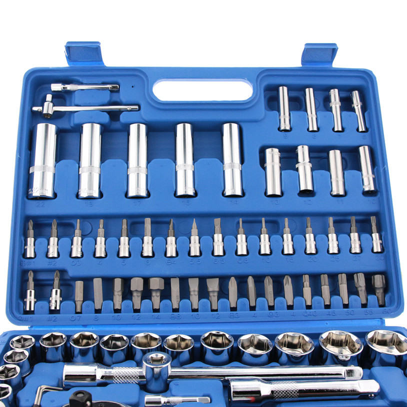 ZESTAW KLUCZE NASADOWE 108 szt BITY WALIZKA GRZECHOTKA TORX 1/2", 1/4" Liczba elementów w zestawie 108