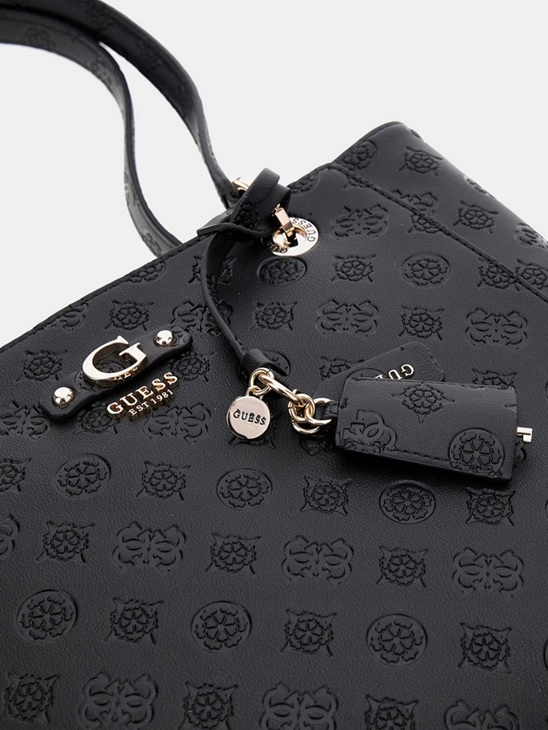 ORYGINALNA SKÓRZANA TOREBKA GUESS GERTY PEONY LOGO 4G CZARNA Model GERTY PEONY LOGO 4G